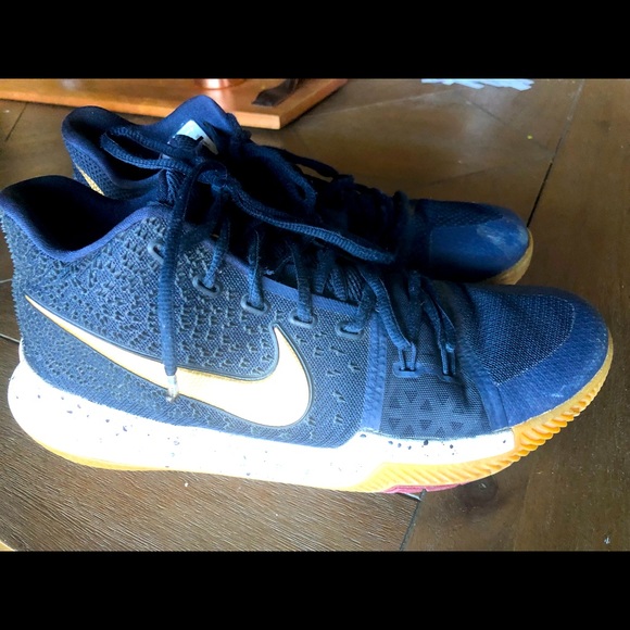 Nike Other - Nike Kyrie Basketball Shoe Navy Gold men’s 9.5 Rare